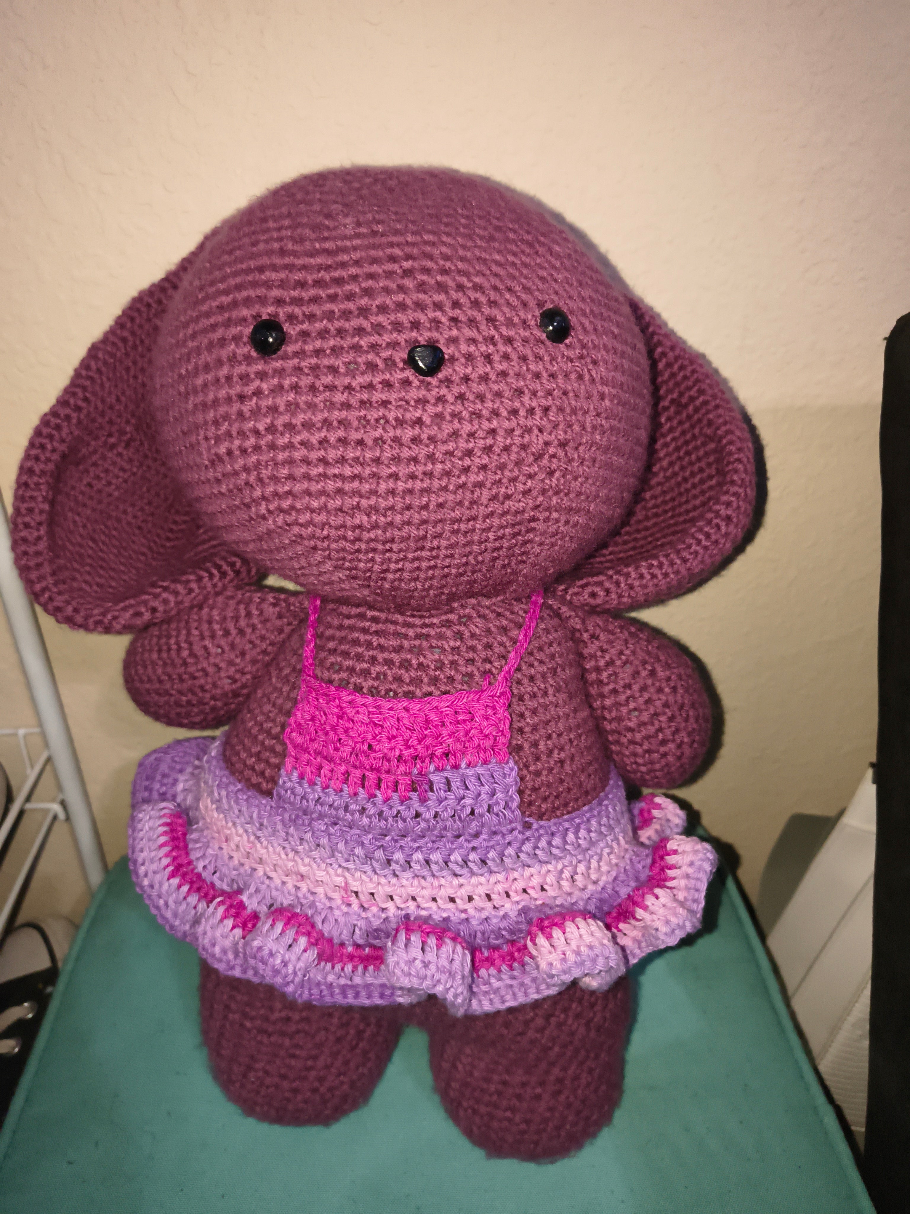 Crochet purple bunny